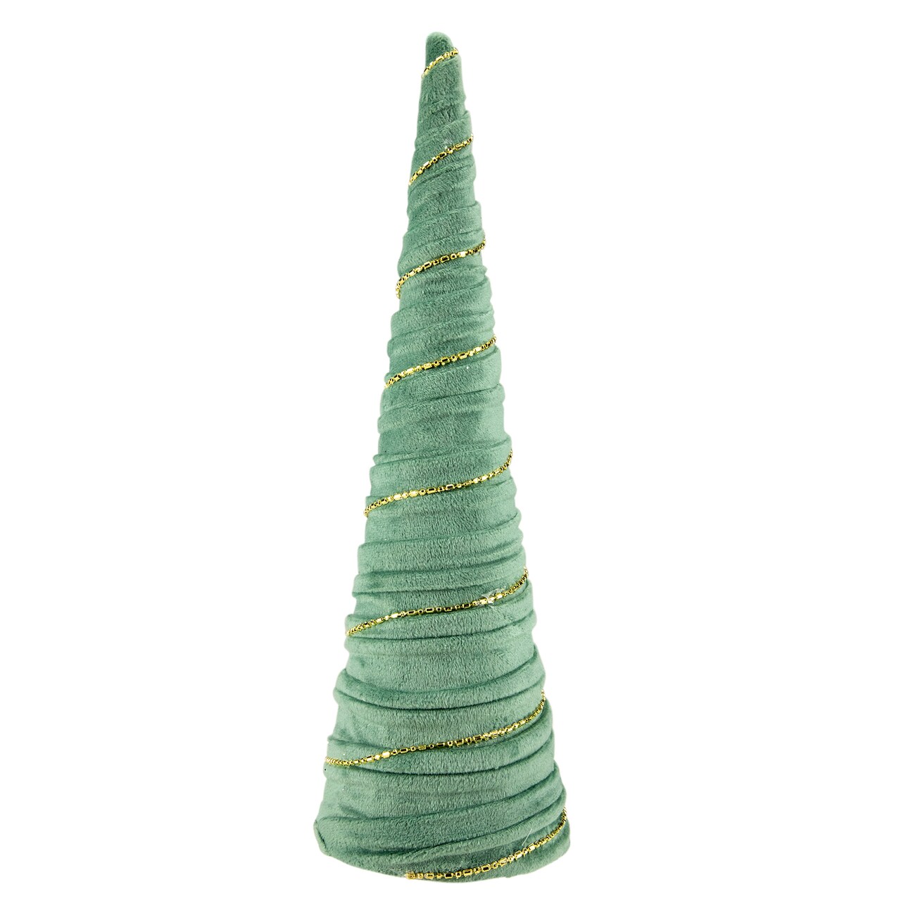 Northlight Twisted Cone Tree with Garland Christmas Decoration - 11.5" - Green